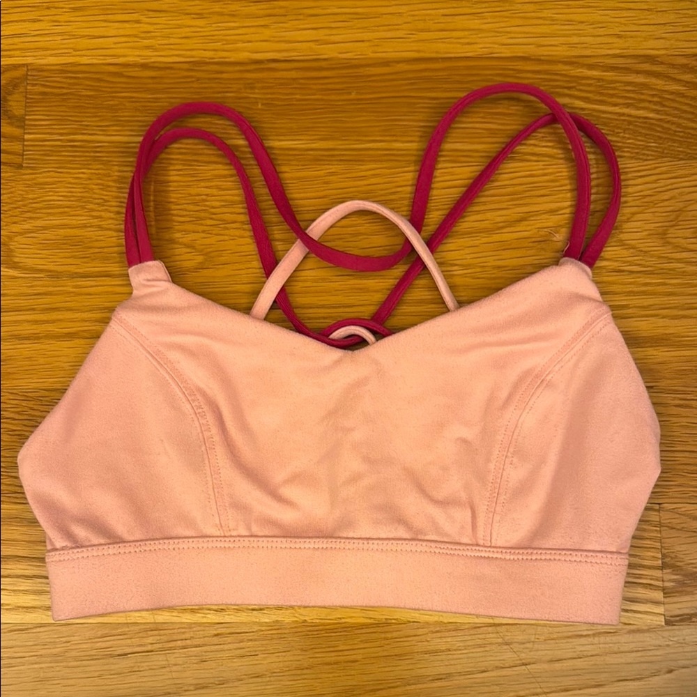 Pink Strappy Women's Sports Bra Old Navy